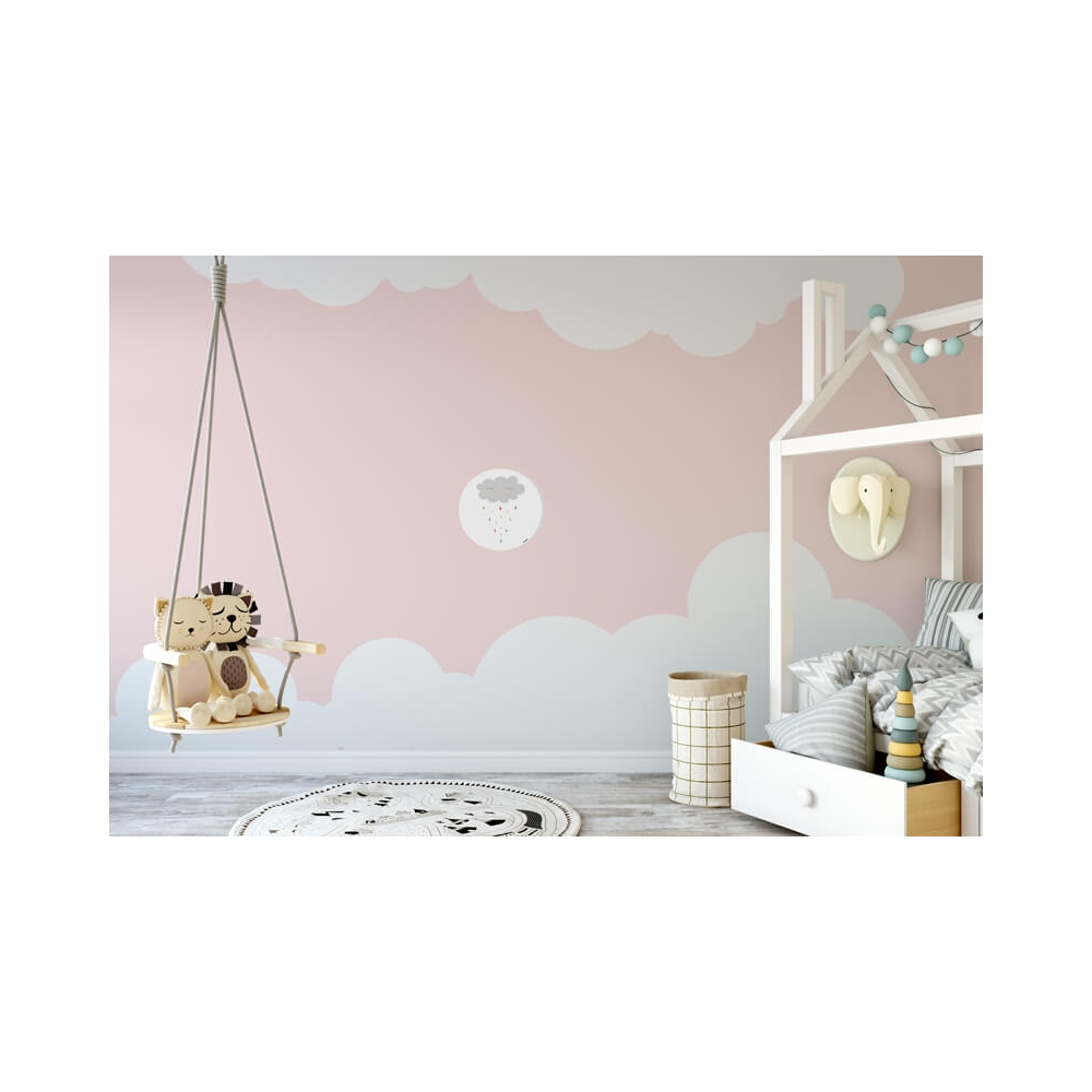 Vinilo Infantil Bebé Nube blanco para el cuarto infantil