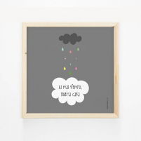Lámina Mensaje Nube Gris para decorar las paredes