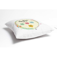 Cojín natalicio personalizado flores universopeque