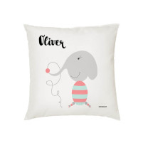 Cojín Personalizado Elefante para decorar la Habitación Infantil. Regalos Originales para Niños, Niñas y Bebés