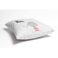 Cojín Personalizado Elefante para decorar la Habitación Infantil. Regalos Originales para Niños, Niñas y Bebés