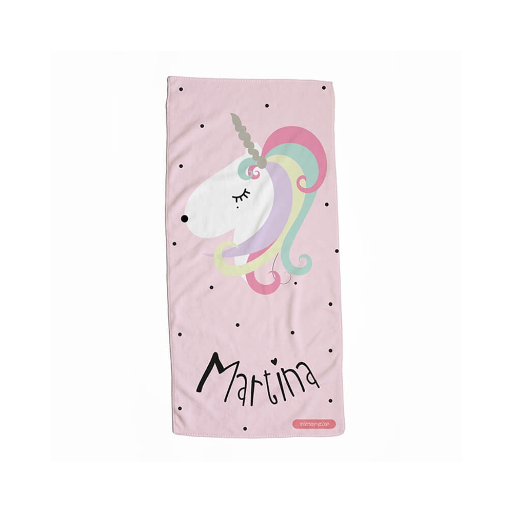 Manta cumple mes de unicornio personalizada