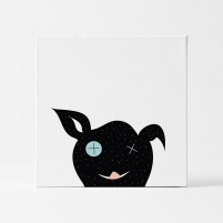 Lámina Infantil Animal Perro negro láminas infantiles