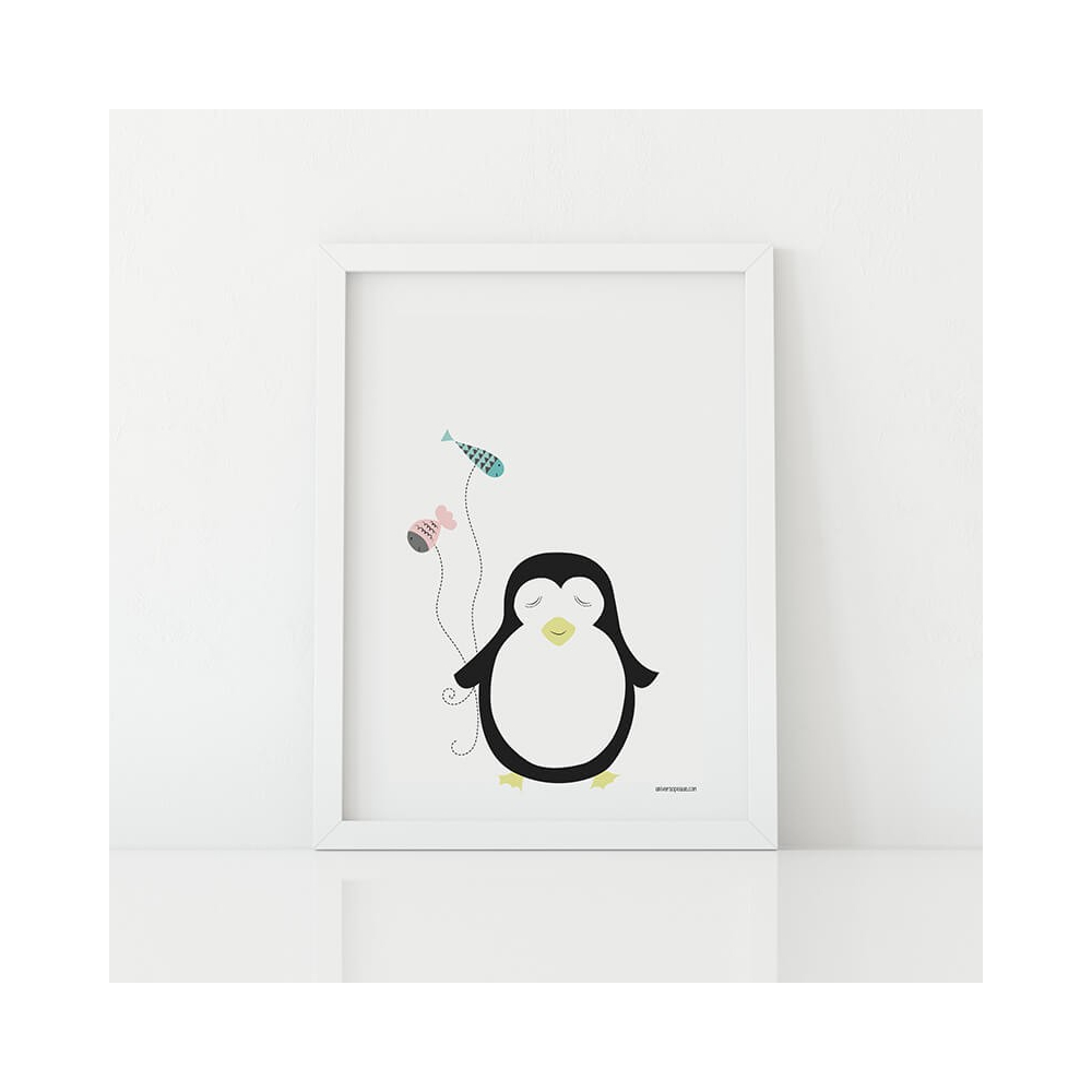 Lámina Infantil Animal Pingüino para decorar