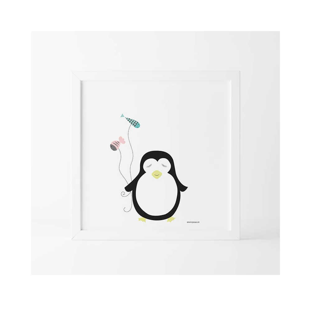 Lámina Infantil Animal Pingüino regalos originales