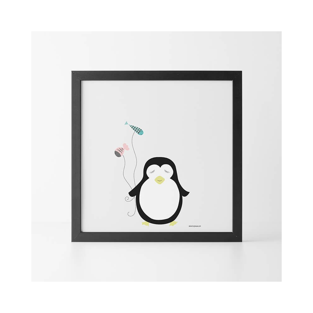 Lámina Infantil Animal Pingüino láminas para bebés