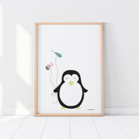 Lámina Infantil Animal Pingüino láminas infantiles