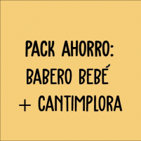 pack ahorro para papá compuesto de babero + cantimplora para papá