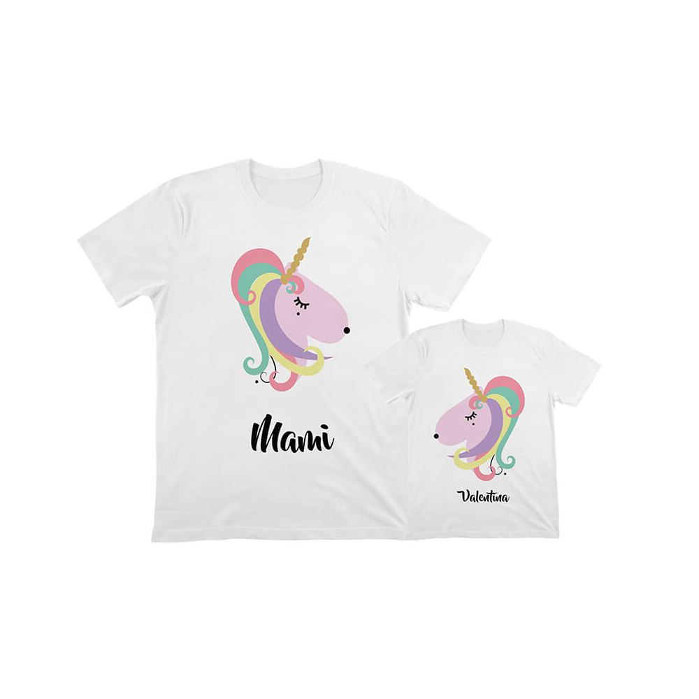 camisetas personalizadas iguales con el diseño de un Unicornio