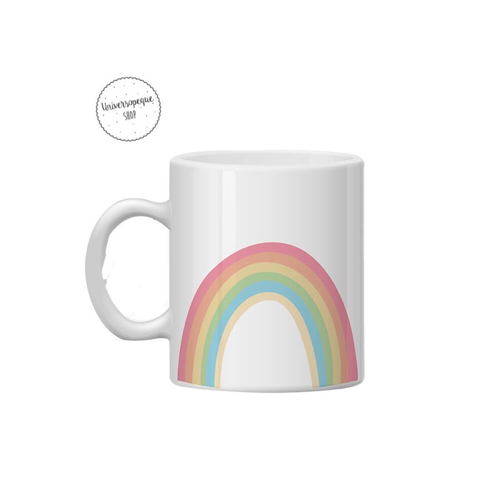 taza plastico arco iris