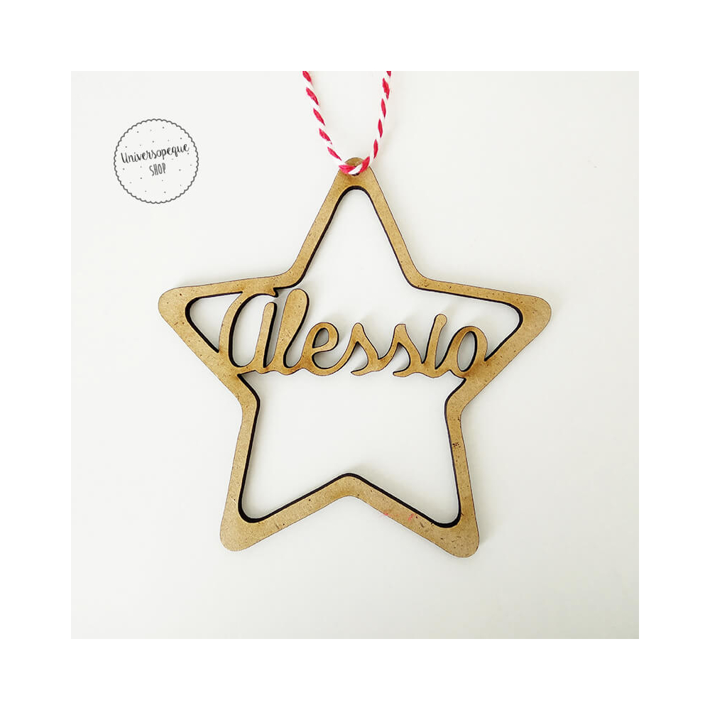 estrella personalizada para decorar árbol navidad