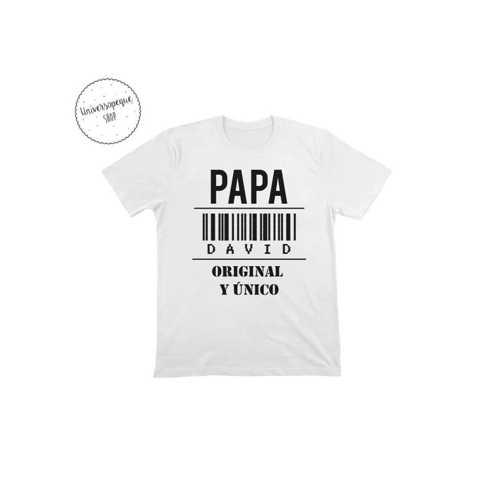 Camiseta Personalizada Papá Original Blanca