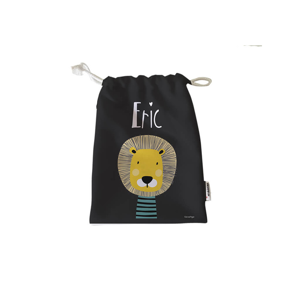 Pack Bolsas Merienda Personalizadas León Negro