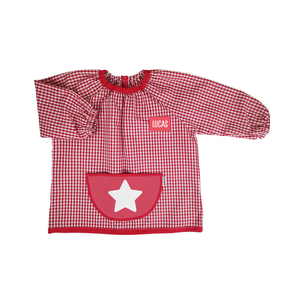 babi estrella cuadros rojos y blanco