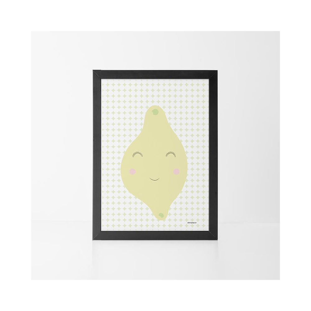Lámina Infantil limón Amarillo decoración habitación bebé