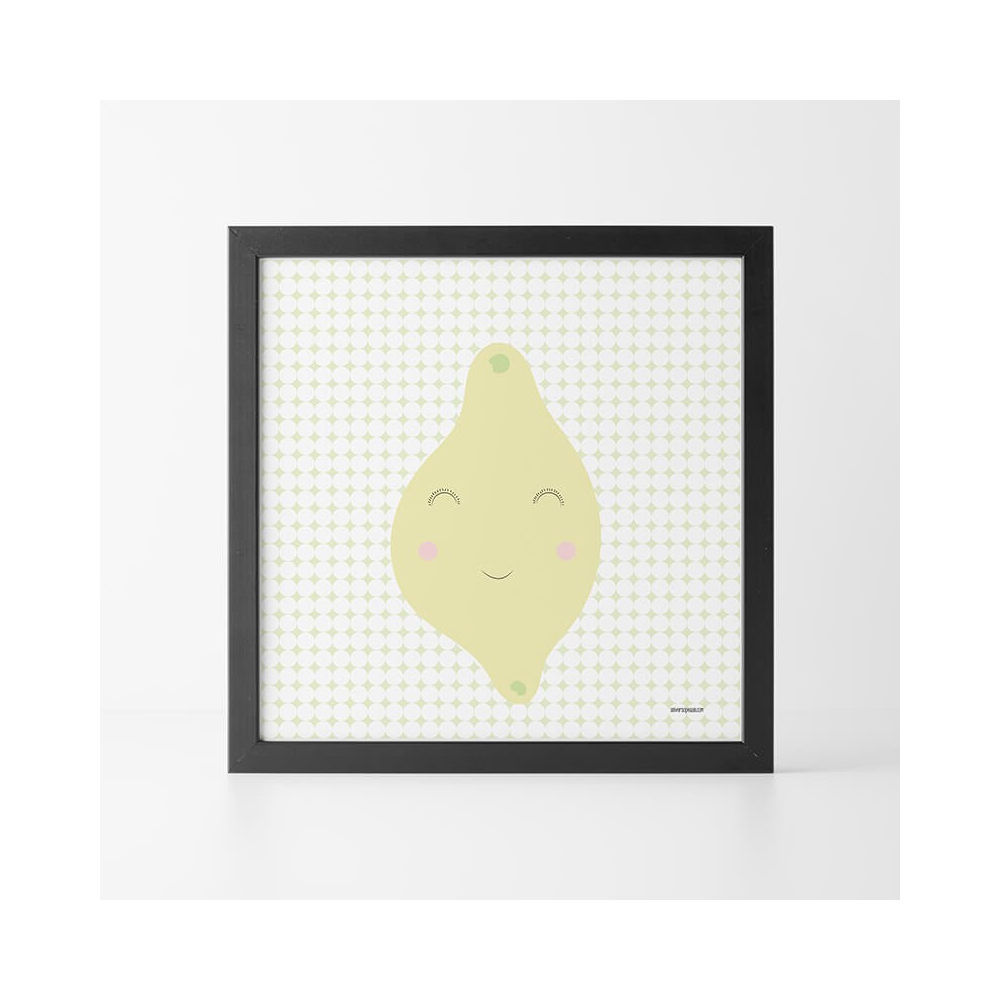 Lámina Infantil limón Amarillo decoración habitación bebé, niña o niño