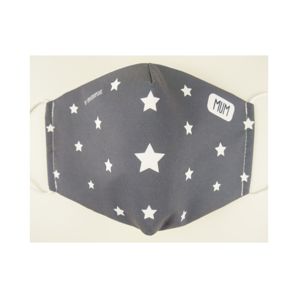 mascarilla personalizada estrellas azul marino