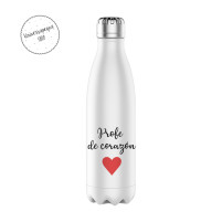 botella profe de corazón