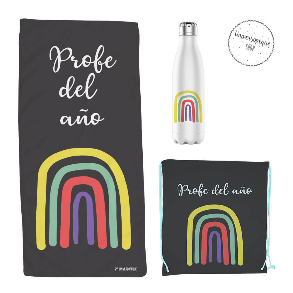 Pack Profesor Personalizado Arco Iris negro