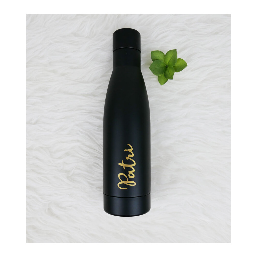 termo de acero negro personalizado