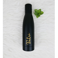 termo de acero negro personalizado