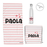 Pack Rayas para playa o piscina rosa