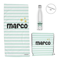 Pack Rayas para playa o piscina verde claro