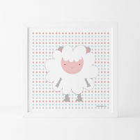 Lámina Infantil animal oveja cuadro infantil decorativo unisex