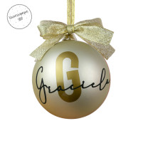 bola navidad personalizada champagne