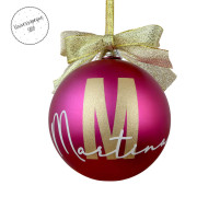bola rosa para decorar el árbol