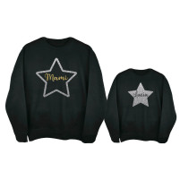 sudaderas negras estrella plata