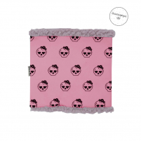 braga para el cuello con calaveras rosa claro