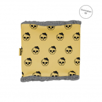 braga para el cuello con calaveras amarillo