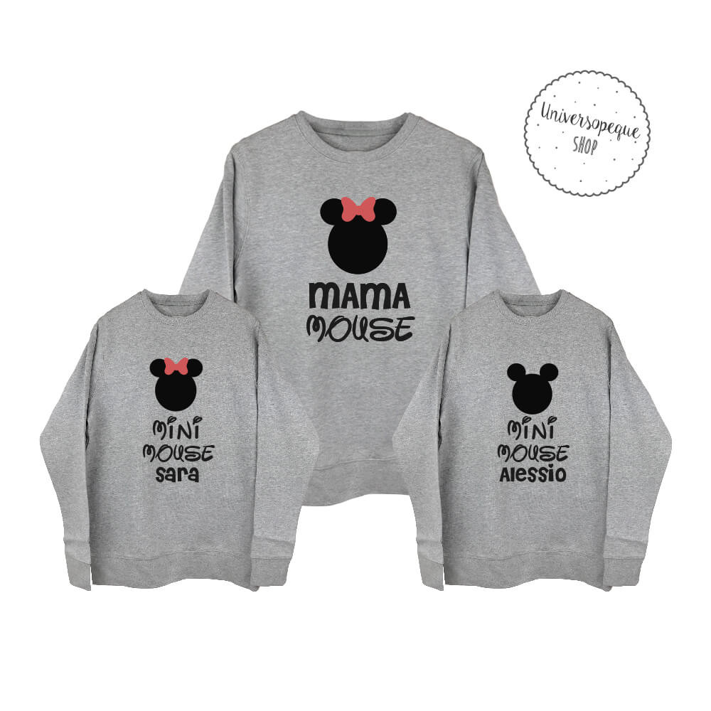 sudaderas grises personalizadas mickey minnie