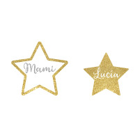 estrella glitter dorada