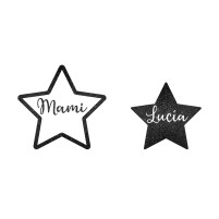 estrella glitter negra
