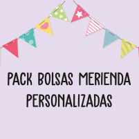 PACK BOLSAS MERIENDA PERSONALIZADAS
