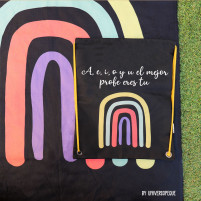 Toalla y mochila impermeable arco iris