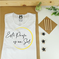 camiseta sol corte entallado mujer
