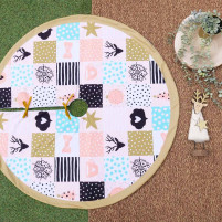 faldon patchwork colores pastel