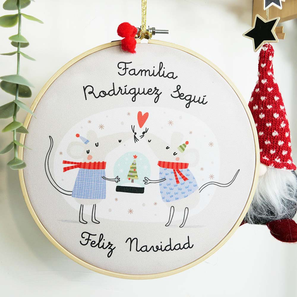 bastidor navidad personalizado ratoncitos