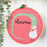 bastidor muñeco nieve personalizado