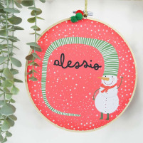 bastidor muñeco nieve personalizado