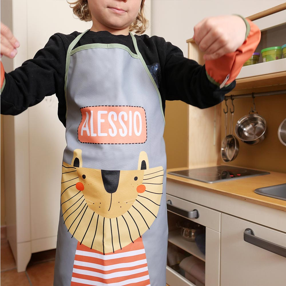 vegetariano Retirado caligrafía Delantal Infantil Impermeable Personalizado | para cocinar
