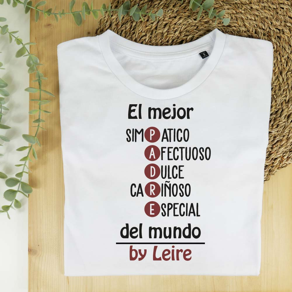 camiseta individual blanca para papa