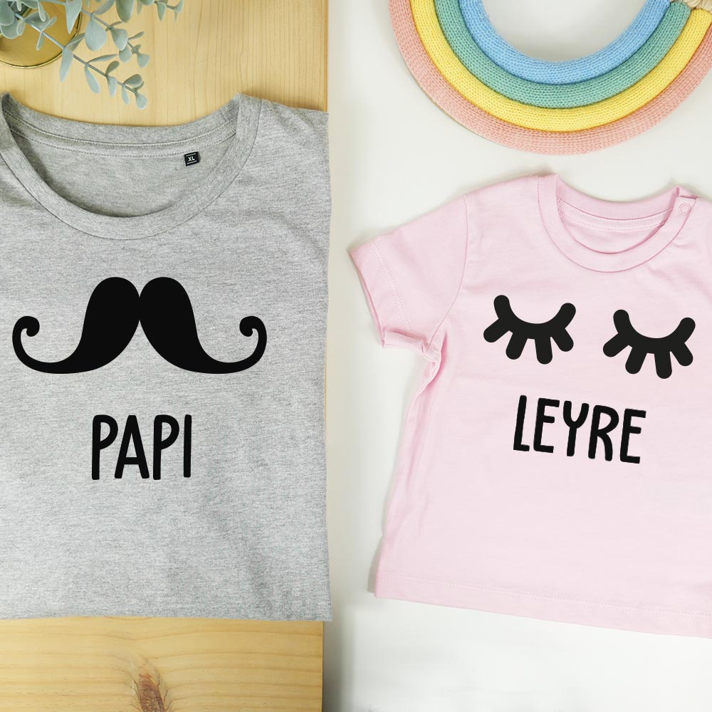 camisetas familiares pestañas bigotes