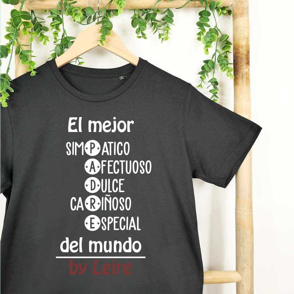 CAMISETA NEGRA EL MEJOR PAPA