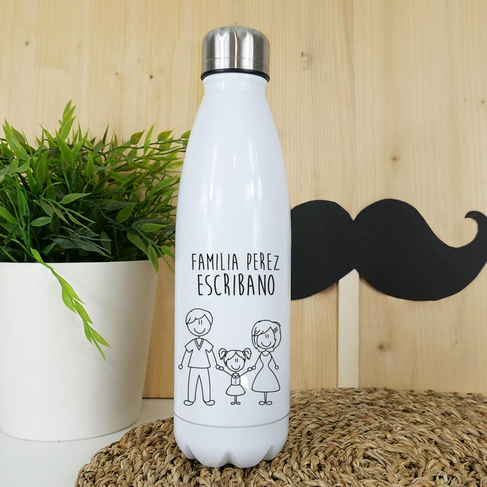 botella acero personalizada familia