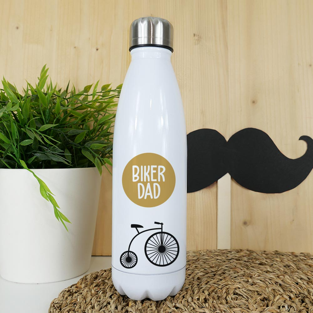 botella acero personalizada papa ciclista menta