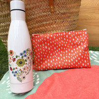 botella acero con corazon vegetal